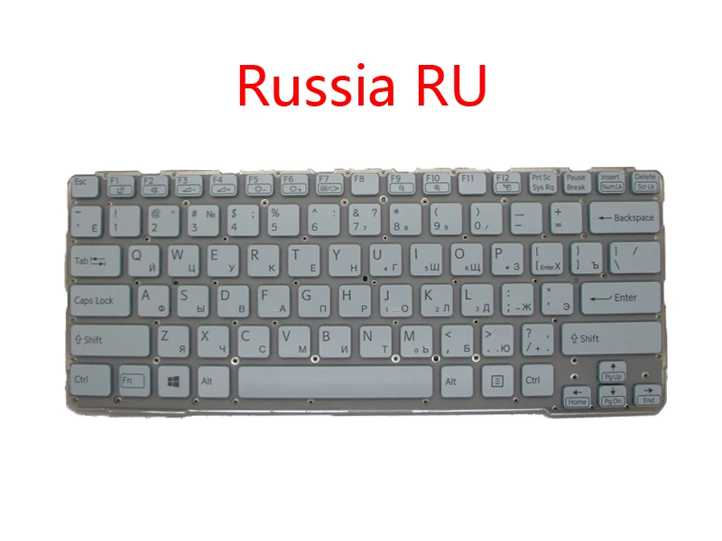 Ноутбук RU US CA LA BG JP клавиатура для SONY VAIO SVE14A Россия Канада Латинская Америка болгариа английский японский Белый