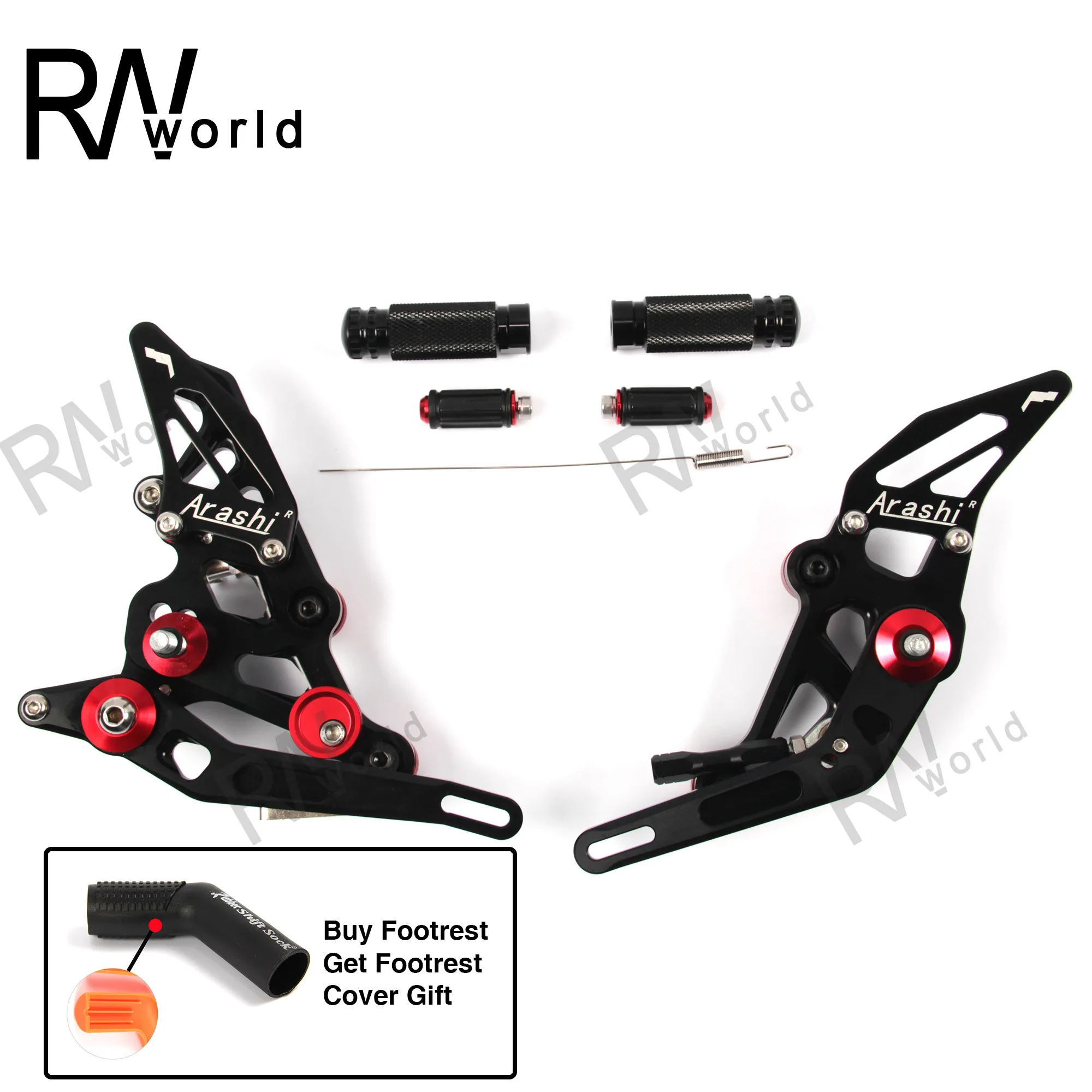 For YAMAHA FZ-07 MT-07 2014-2019 Motorcycle CNC Adjustable Rearsets Rear Sets Foot Pegs FZ07 MT07 FZ MT 07 2015 2016 2017 2018 | Автомобили