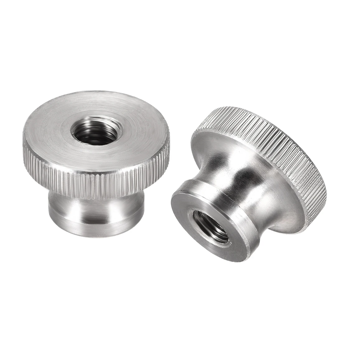 

uxcell 4pcs M3x0.5 M4x0.7 M5x0.8 M6x1 M8x1.25 Knurled Thumb Nuts Round Knobs W Collar 304 Stainless Steel