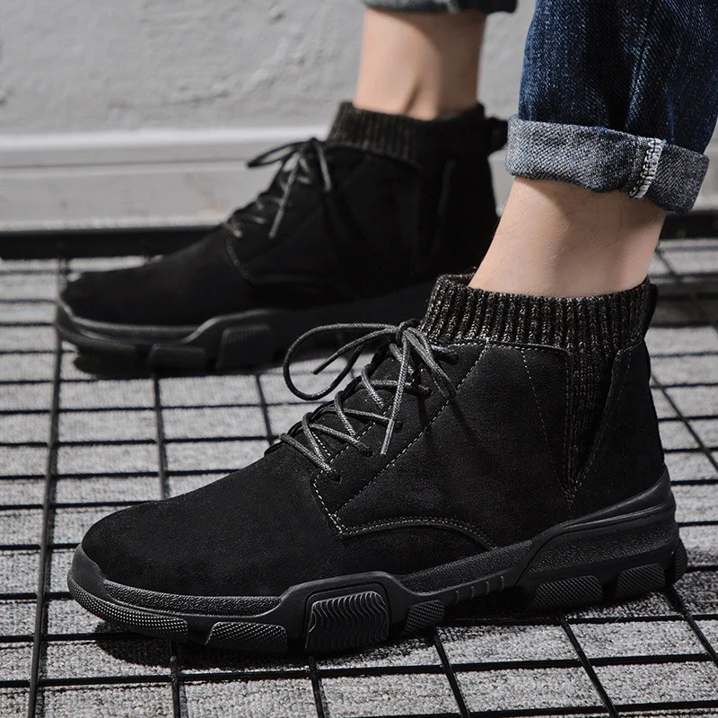 

Autumn & Winter New Style Korean-style Men Casual Trend plus Velvet Warm Men Martin Boots MEN'S SHOES