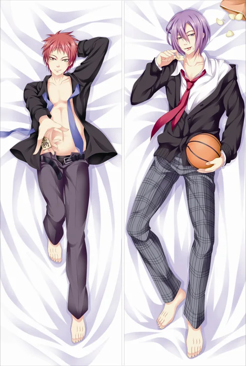 Аниме Kuroko no Basuke Dakimakura Чехол Taiga Kagami& Kuroko Tetsuya Чехол на подушку Aomine Daiki& Akashi Seijuro