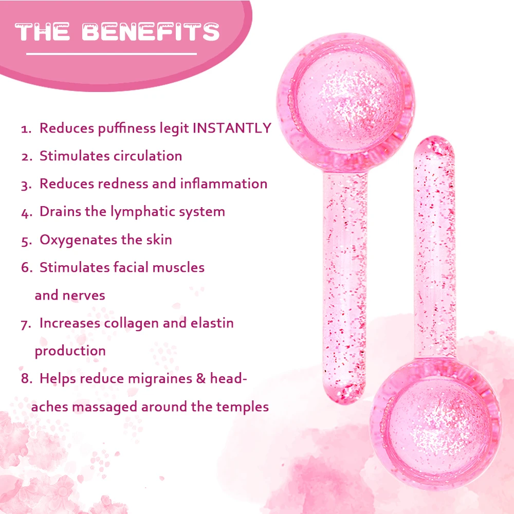 Μεγάλη ομορφιά, χόκεϊ επί πάγου, ενεργειακή ομορφιά, κρυστάλλινη μπάλα προσώπου, δροσιστικές παγόμπαλες, μασάζ προσώπου και ματιών με κύματα νερού, περιποίηση δέρματος 2 τεμάχια/κουτί_voghion.com