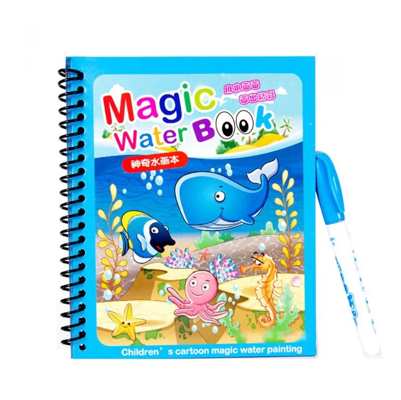 

Montessori Painting Drawing Board For Kids Toys Coloring Book Doodle & Magic Pen Magic Water Drawing Book Birthday Gift