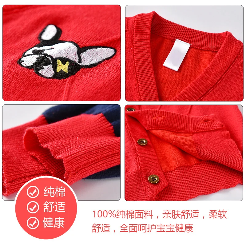 

2018 Autumn New Style BOY'S Fashion Korean-style Sweater Children Cotton Cardigan Sweater