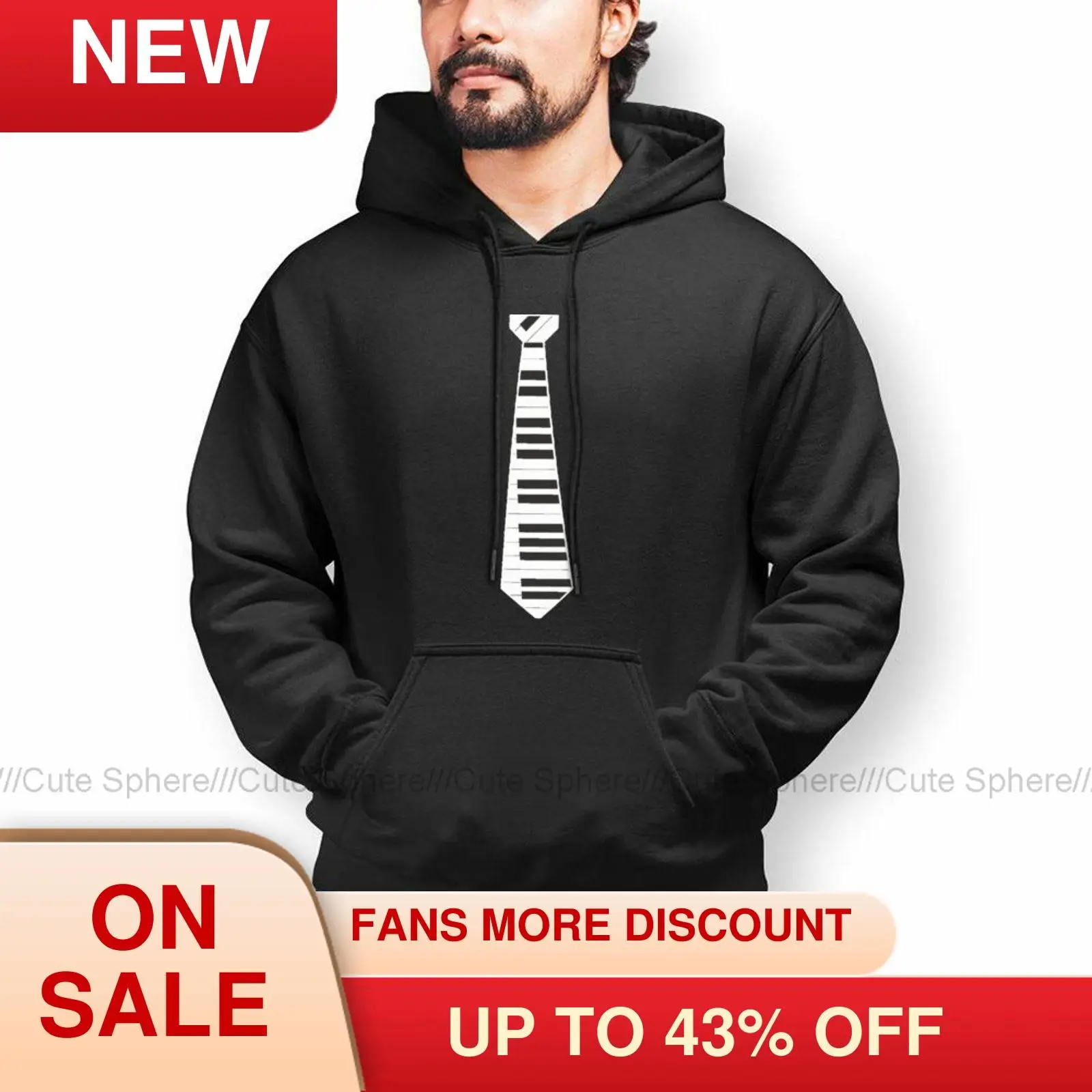 

Casual Punk Rock Piano Tie Hoodie Loose Autumn Hoodies Long Cotton Pullover Hoodie Mens X