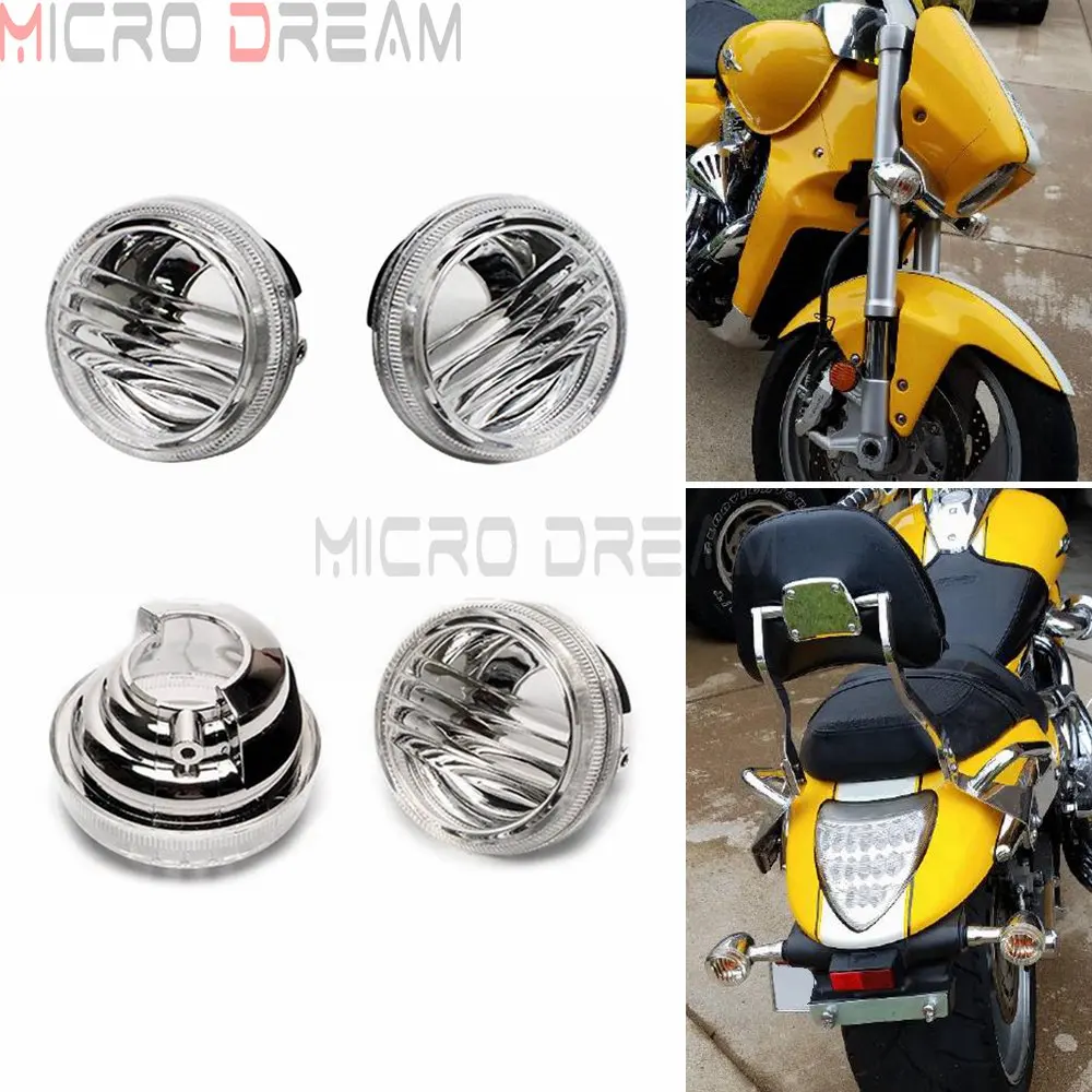 4pcs Clear Turn Signals Lense for Suzuki Boulevard M109R C109R C1800R M50 C90 Front &amp Rear Indicator Lens Cover Replacement | Автомобили