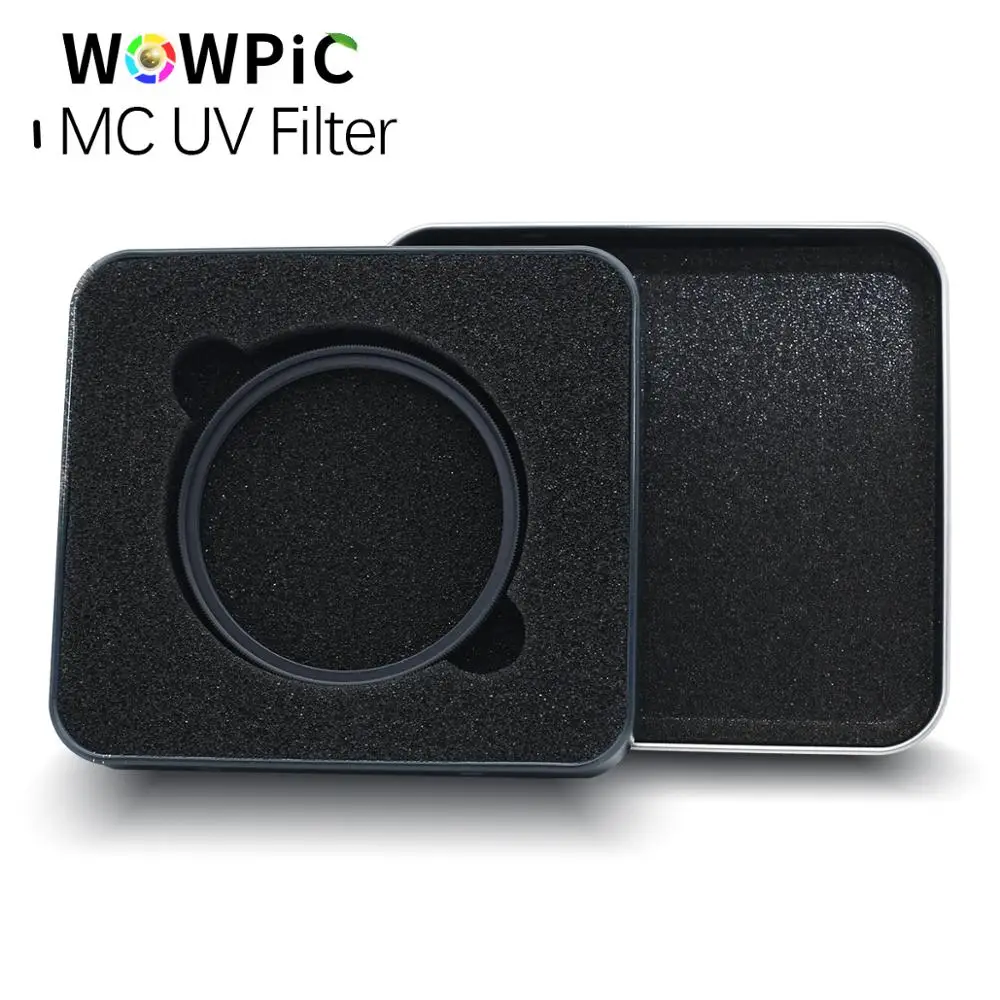 WOWPIC MC УФ фильтр 49 52 55 мм 58 62 67 72 77 82 супер тонкий зеленый Muticoating 16 слоев защитное