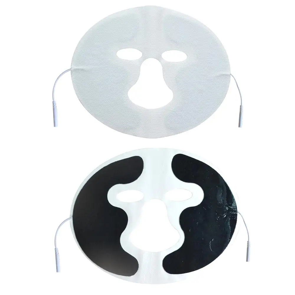 10pcs Electrotherapy Facial Mask Pads Face For TENS Massage Machine Facial Relax Beauty With 2.00 Pin Connector Cable
