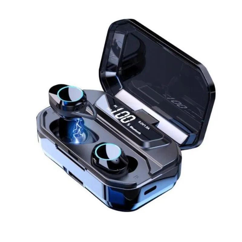 G02 Bluetooth 9D стерео наушники TWS 5,0 беспроводные наушники IPX7 Водонепроницаемая гарнитура 3300 мАч светодиодный индикатор питания дисплея банк держатель телефона