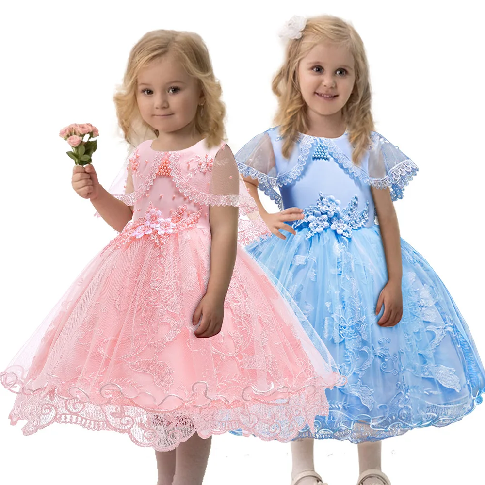 

Wish Supply of Goods Infant Cotton in a Year of Age Formal Dress 2019 New Style Baby Lace Princess Dress Champagne Color