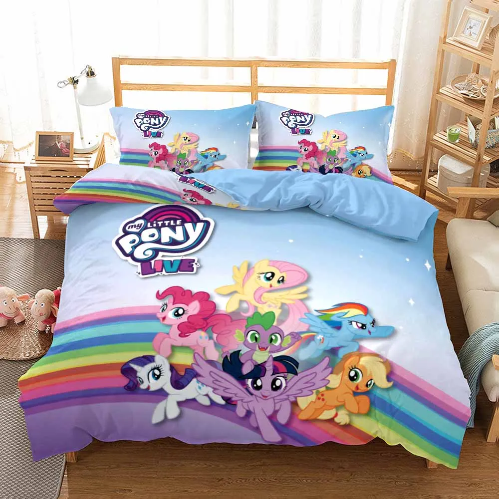 Benim Kucuk Midilli Yorgan Yatak Ortusu Seti Kiz Karikatur Nevresim Takimi 3d Baskili Yorgan Yorgan Kapak Tek Cift Cift Kisilik Yatak Carsaflari Yorgan Yatak Takimlari Aliexpress