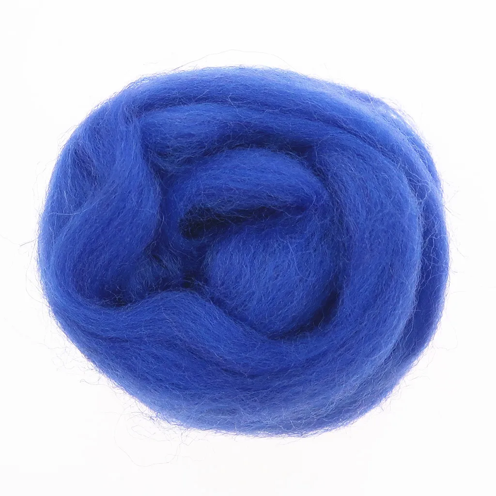 Dark Blue Series Wool Fibre Flower Animal Toy Wool Roving Needle Felting Handmade Spinning DIY Craft Materials Tools 10/50/100g needle felting wool,wool felting needles,needle felt kit,wool felting kit,felt fabric sheet,wool felt balls,felt protector