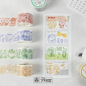 

1Pcs / diy Diary Washi Tape Cute Decorative Adhesive Tape Masking Tape For Stickers Scrapbooking DIY Stationery Tape
