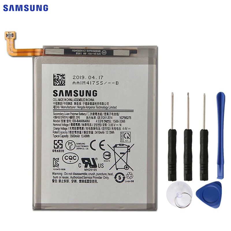 Оригинальная батарея samsung EB-BA606ABU для samsung Galaxy A60 запасная батарея 3500mAh