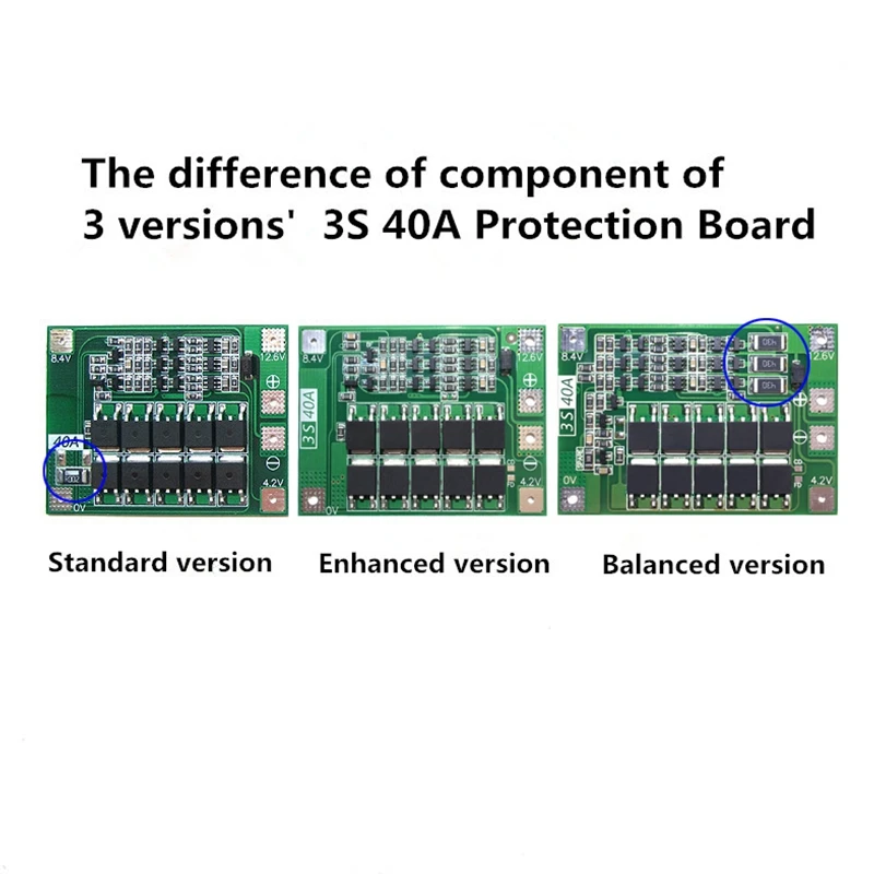 3S 40A литий-ионная батарея зарядное устройство Lipo ячеечный модуль PCB плата защиты BMS для сверлильного двигателя 12,6 в с балансом