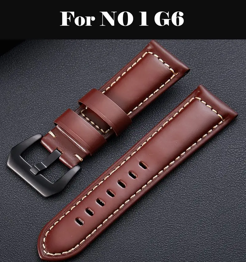 

Genuine Leather Watchbands 12-24mm Watch Band Steel Buckle Strap 22mm watch band For NO 1 G6