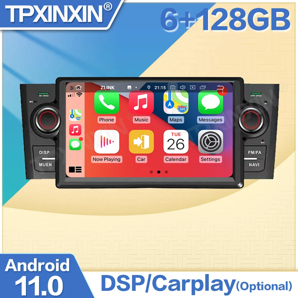 Unità Principale Android 11 Per Fiat Grande Punto Linea 2007-2012 Autoradio Navigazione Gps Auto Lettore Multimediale Autoradio Stereo