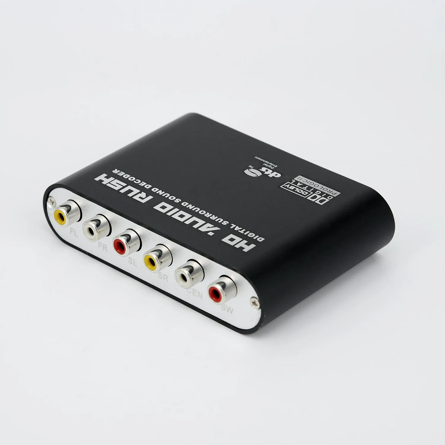 ZMT-36525 Black DTS/AC3 5.1 Channel Audio RCA Decoder HD Digital Decoder Multi-channel Black Switch 120dB 2.2V