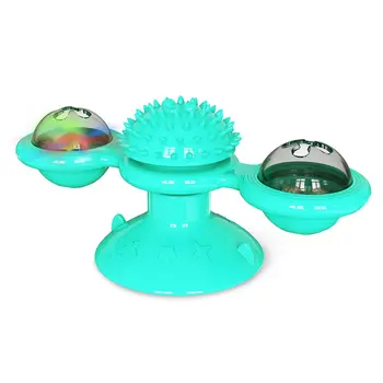 

Windmill Cat Toy Turntable Teasing Pet Toy Scratching Tickle Cats Hair Brush Funny Cat Toy Hair Brush Chew Toys