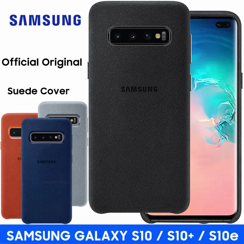 

Samsung S10 Case Official Original Genuine Suede Leather Protector Back Case Samsung Galaxy S10 Plus Case S10e Cover alcantara