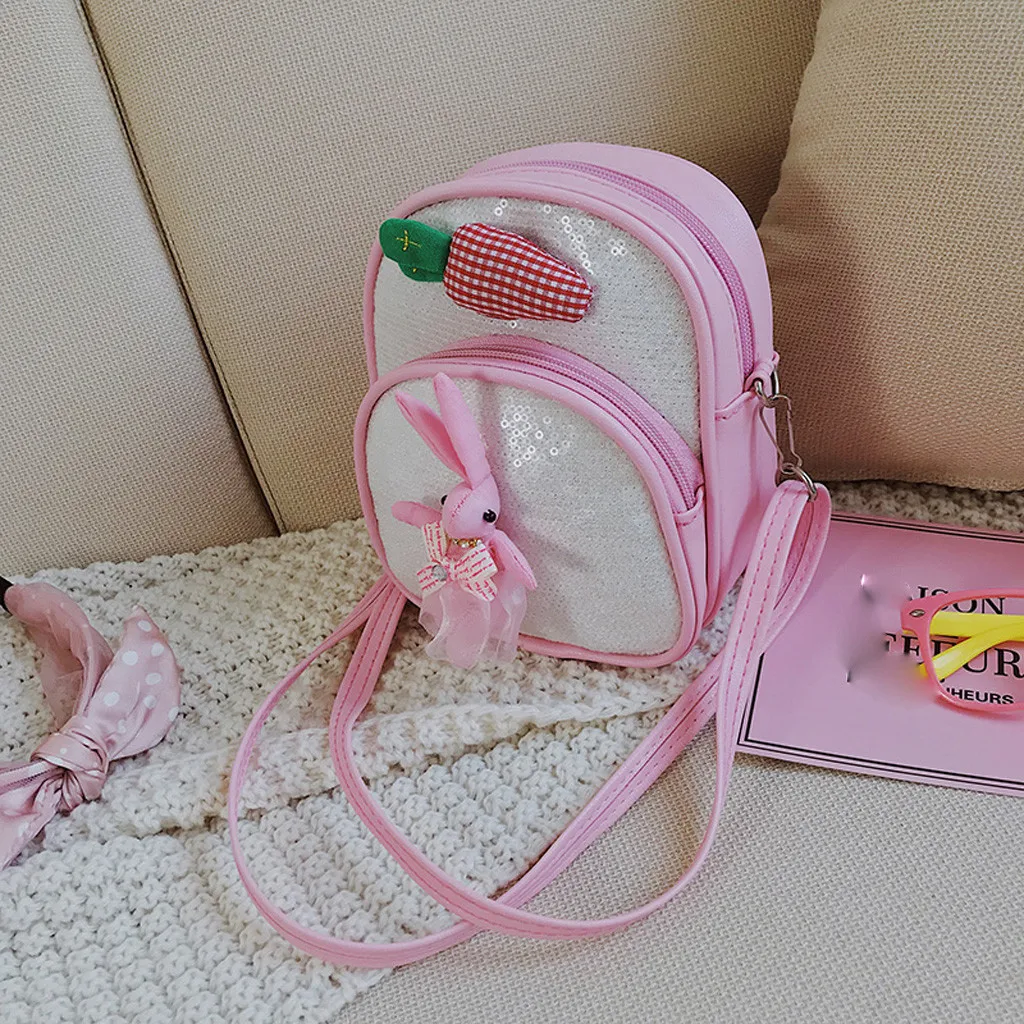 Инсулярная школьная сумка с блестками, милая маленькая сумка с кроликом, индивидуальная Детская сумка для девочек, г., горячая новинка, школьная милая сумка#45