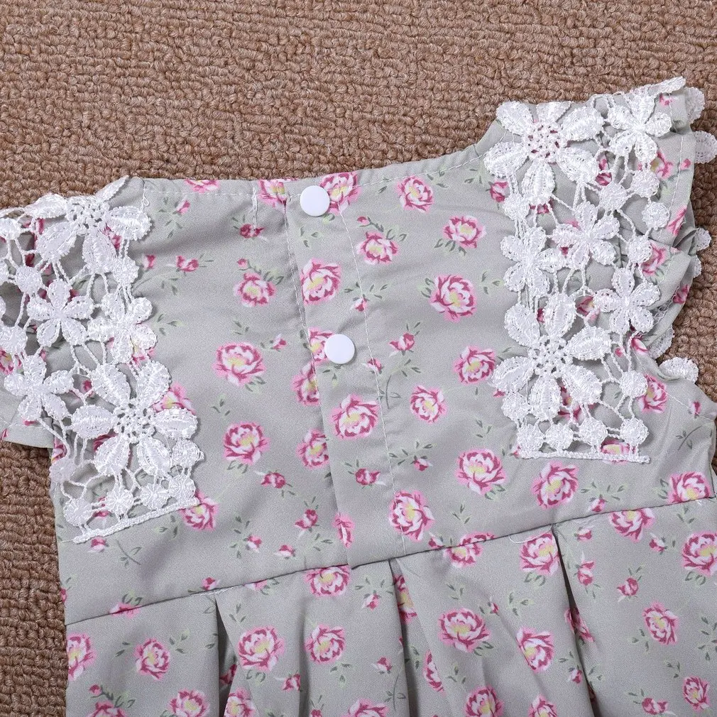 Одежда для маленьких девочек летние комбинезоны без рукавов кружевные с