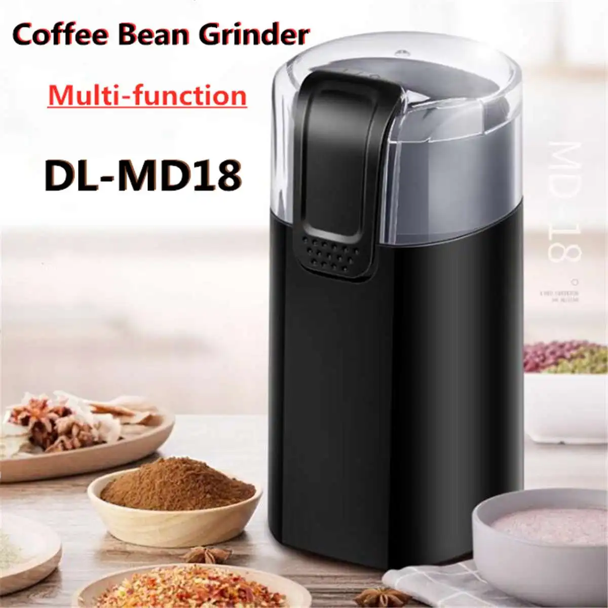  150W Electric Coffee Grinder Mini Kitchen Salt Pepper Grinder Powerful Spice Nuts Seeds Coffee Bean - 4000370945590