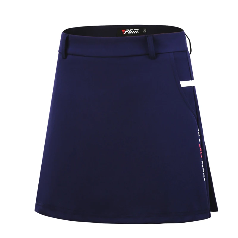 Dark blue skirt PGM юбка для гольфа Женская дышащая высокоэластичная летняя спортивная одежда для бега и тенниса плиссированная короткая юбка женская одежда для гольфа - Цвет: Dark blue skirt