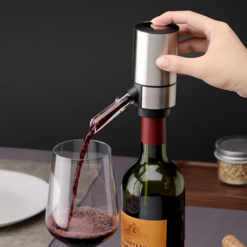 Uareliffe Electric Wine Decanter Dispenser With Base Quick Sobering Automatic  Wine Decanter Aerator Pourer For Bar Party Kitchen - AliExpress