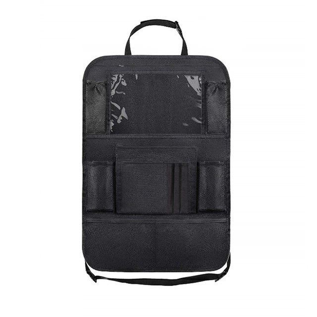 Backseat Organizer With Touch Screen Tablet Holder Multi-Pocket Storage Bag Kick Mats Car Seat Back Protectors For Kids