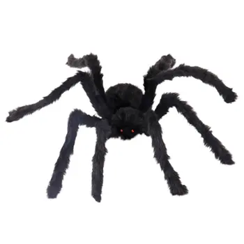

Halloween Spider Props Bar Decorations Ktv Decoration Tricky Spider Black Plush Spider Foam And Wire Spider