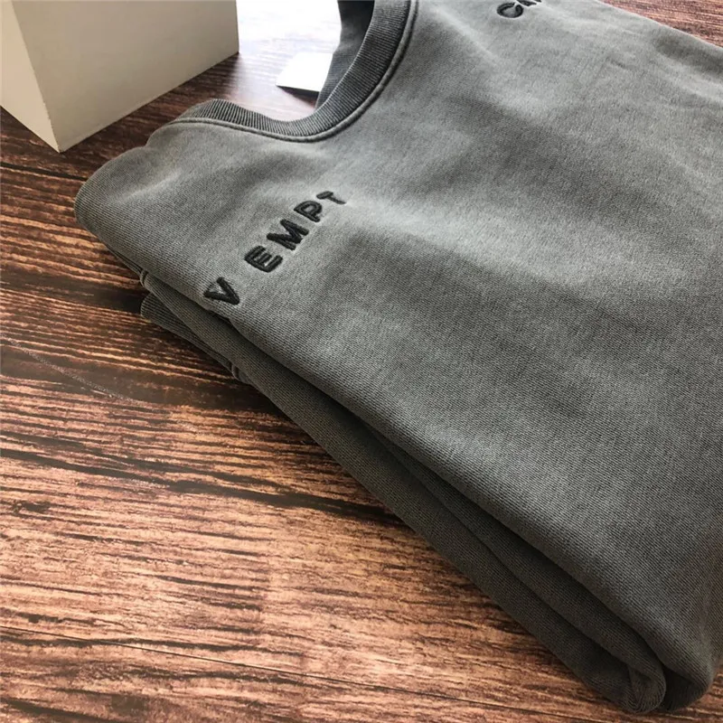 Thick Batik Dark Gray CAVEMPT C.E19AW Sweatshirts Crewneck Men Woman 1:1 Top Quality Wash CAVEMPT Cav Empt Hoodie 3