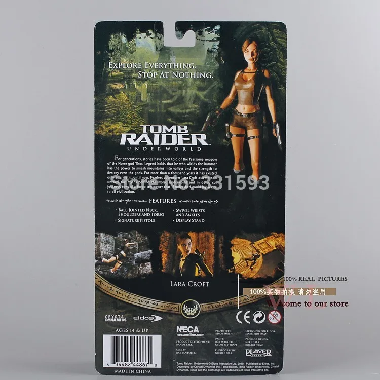 Экшн фигурка NECA Tomb Raider Underworld Лара Крофт из ПВХ 7 дюймов 18 см|Игровые фигурки и