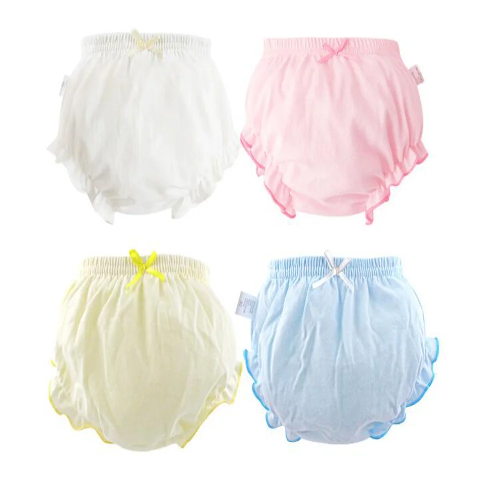 Toddler Baby Underwear Kids 100% Cotton Underpants Girls Panties Newborn Boys Summer Solid Color Shorts Infant Baby Briefs 0-3Y