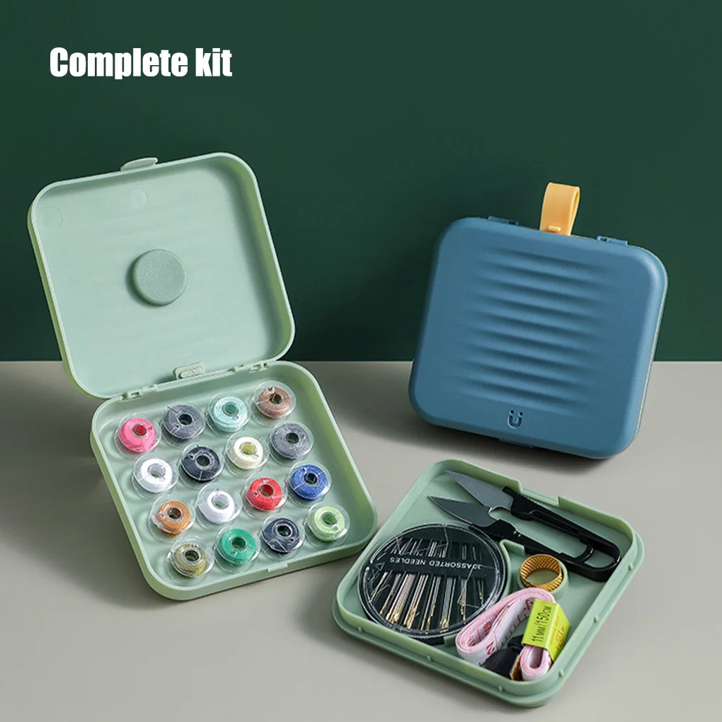 Hand Sewing Kit Box Handwork Combination DIY Embroidery Scissor Set