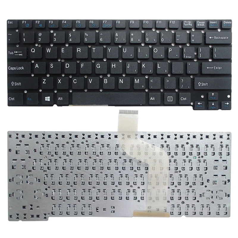 Teclado Portátil para Sony Vaio ru Eua Inglês Svt131 A11v Svt1312l1rs Svt13114gxs Svt13116fxs Svt13118fxs Svt13 Svt141 Laptop