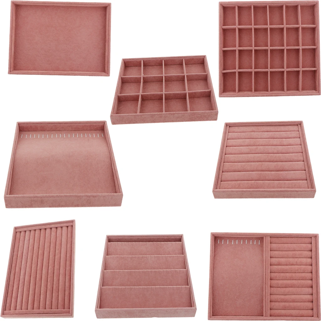 Pink Velvet Jewelry Ring Display Organizer Case Tray Holder Necklace Earrings Bangle Ring Storage Jewelry Stand Packaging Pink Velvet Jewelry Ring Display Organizer Case Tray Holder Necklace Earrings Bangle Ring Storage Jewelry Stand Packaging