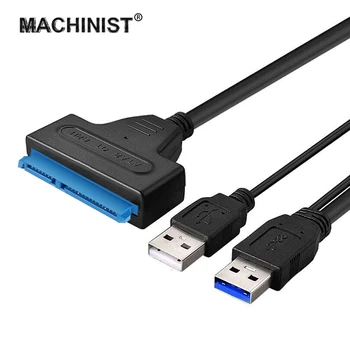 

SATA to USB 3.0 7+15 22pin Adapter Cables External Power 2.5" SSD HDD Hard Disk Drive Converter Serial USB 2.0 Cable with DC