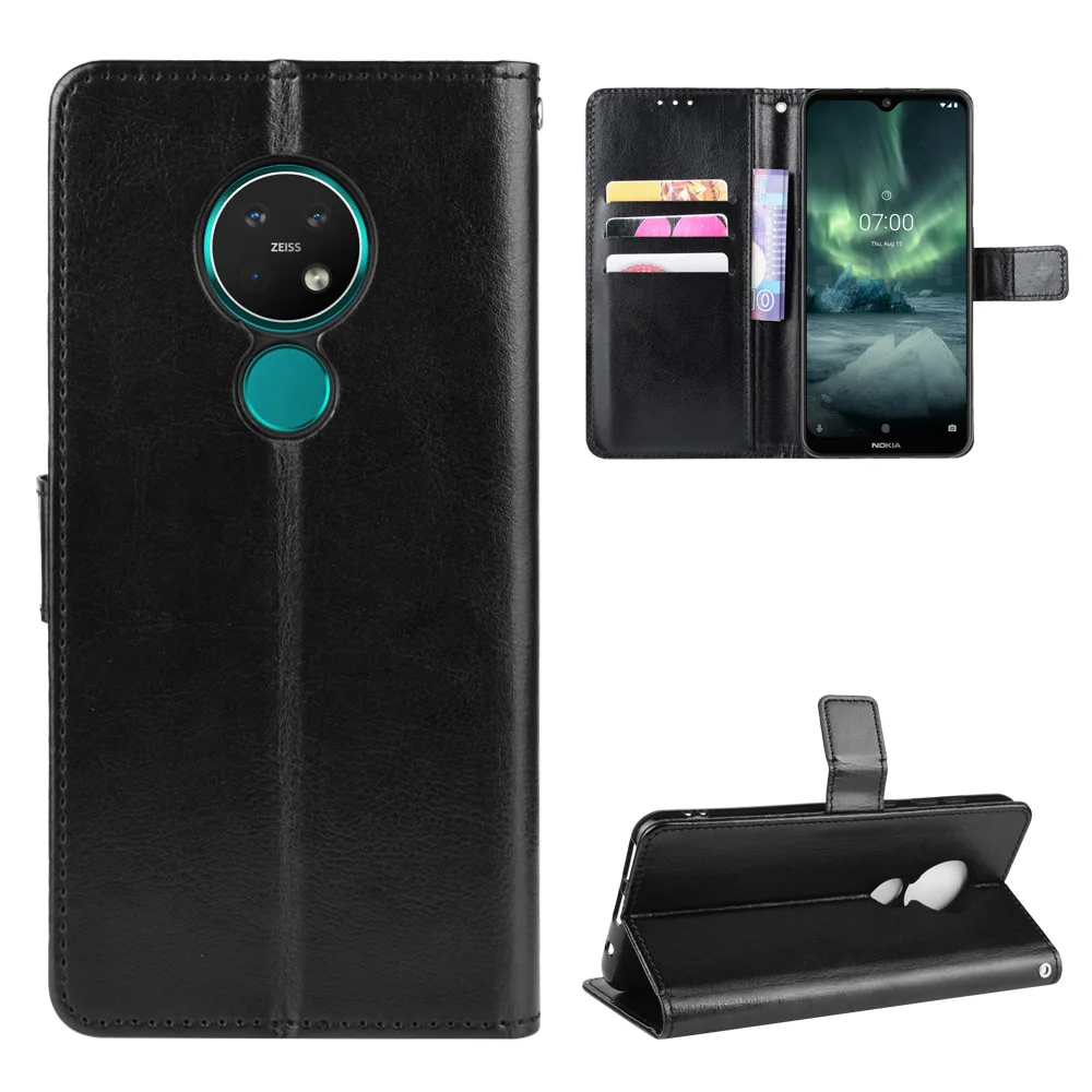 

For Nokia 7.2 Case Luxury Leather Flip Wallet Phone Case For Nokia7.2 TA-1196 TA-1181 TA-1178 Case Stand Function Card Holder