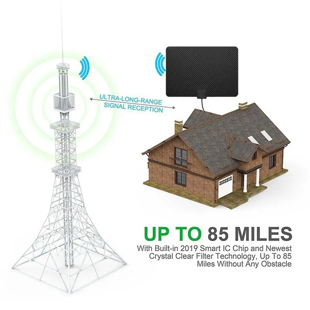 180 Miles телевизионная антенна внутренняя ТВ цифровая антенна HD 4K HD Freeview Life местные каналы телевизионный переключатель антенный усилитель