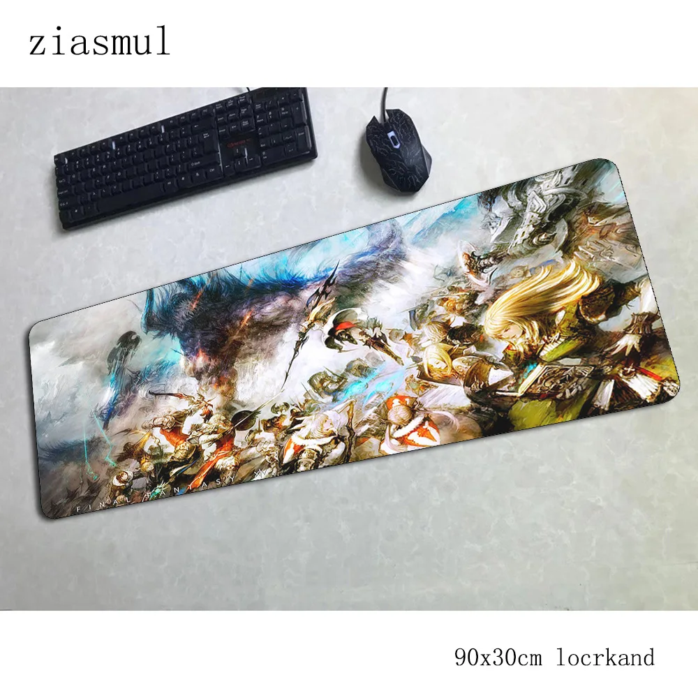 Final Fantasy XIV padmouse 900x300x3 мм игровой коврик для мыши Kawaii коврик для мыши геймер компьютерный стол натуральный каучуковый коврик notbook mousemate