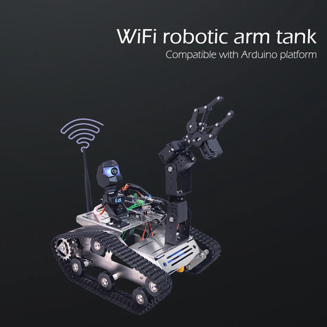 Программируемые игрушки для детей TH WiFi FPV Танк робот автомобиль комплект с рукояткой для Arduino мега-стандартная версия