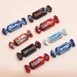 10Pcs Chocolater Candy Flat Back Resin Cabochon Flatbacks Sweet Dessert Food Phone Decoration DIY Scrapbooking Accessories