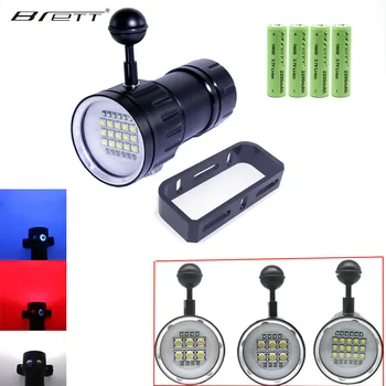 

LED Diving Flashlight 20000Lumens 6 x XHP70 Underwater 100m Waterproof Tactical Torch Photography Video Fill Light With 18650