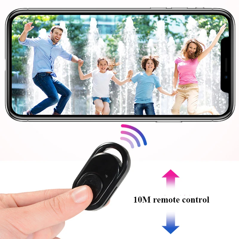 

Black Wireless Bluetooth self-timer selfie stick Shutter Release Wireless Remote Control for for IOS Android