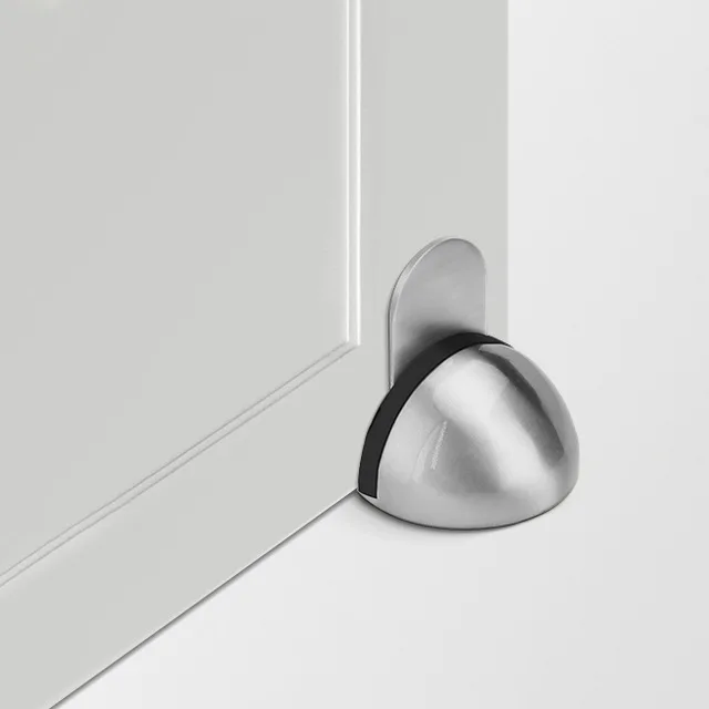 NAIERDI Non Punching Sticker Hidden Stainless Steel Rubber Door Stopper Door Holders Catch Floor Mounted Nail-free Door Stops NAIERDI Non Punching Sticker Hidden Stainless Steel Rubber Door Stopper Door Holders Catch Floor Mounted Nail-free Door Stops