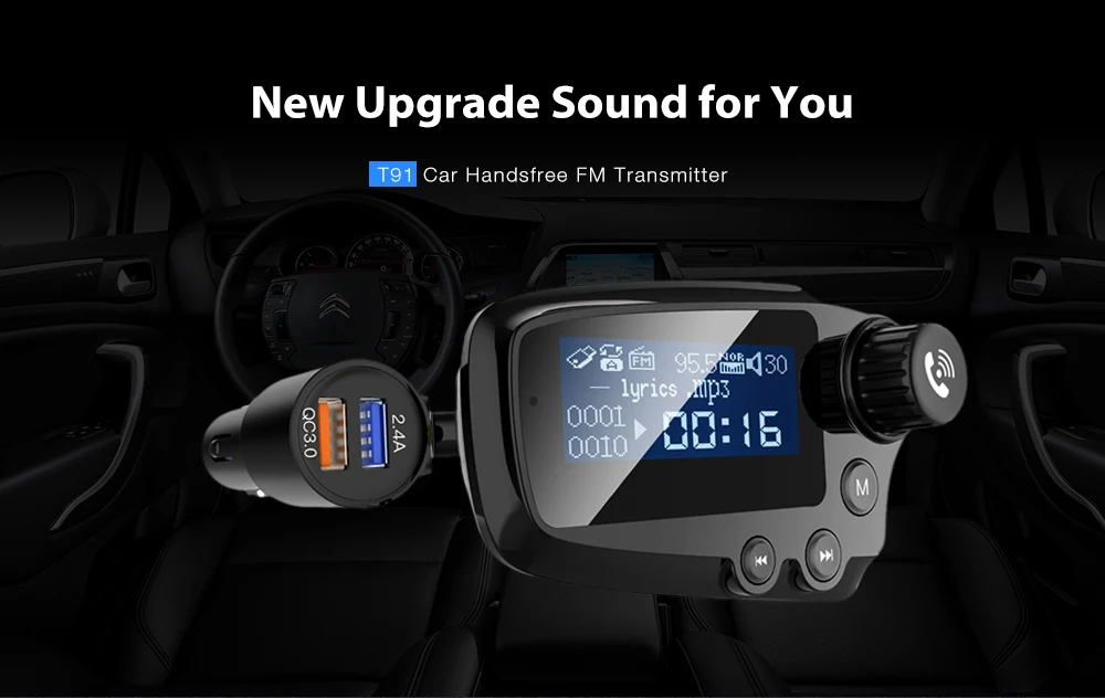Автомобильный Bluetooth 5,0 fm-передатчик комплект беспроводной связи Bluetooth для автомобиля Громкая связь AUX аудио приемник авто MP3 плеер двойной USB быстрое зарядное устройство