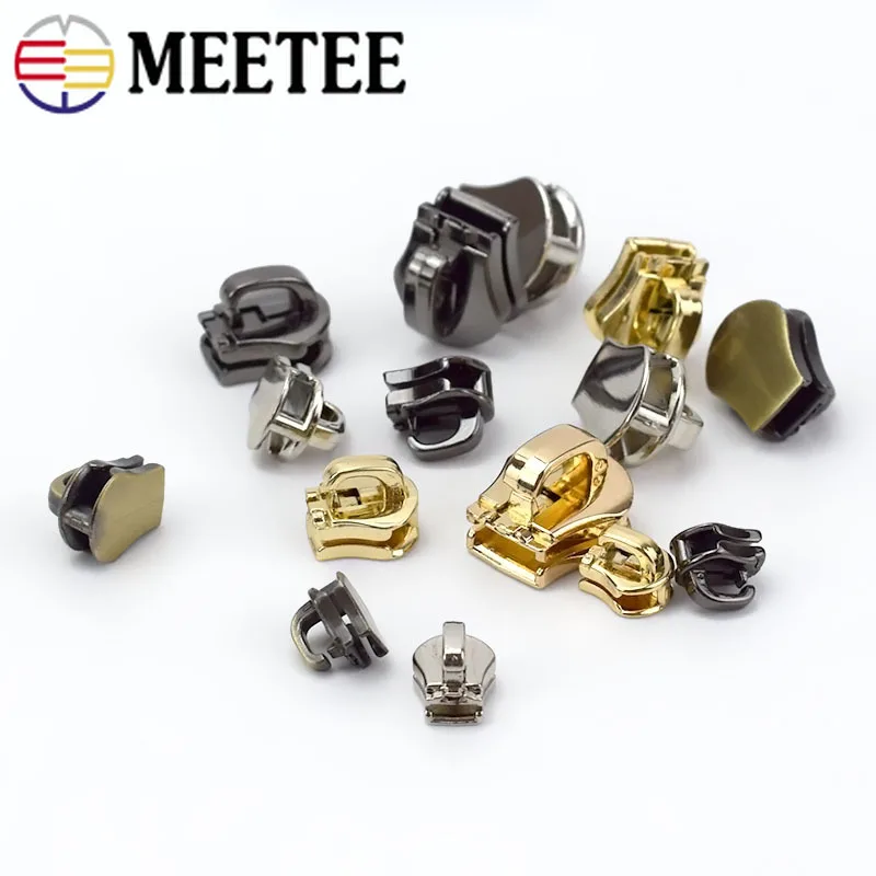 Meetee 10 шт. 3 #5 #8 #10 # металлическая головка на молнии вытяжной слайдер сумка с замком