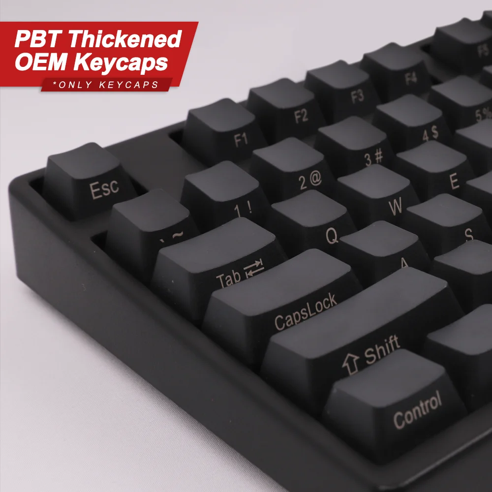 Механическая клавиатура колпачки клавиш черные PBT OEM профиль высота ...
