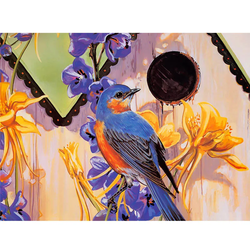 DIY живопись по номерам Фламинго животные набор ручная роспись маслом живопись уникальный подарок для украшения дома 40x50 см - Цвет: RA3353
